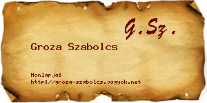 Groza Szabolcs névjegykártya