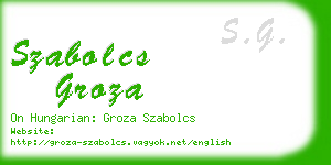 szabolcs groza business card